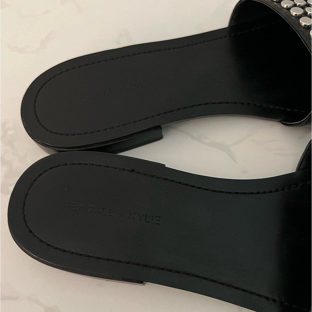 Like New Kendall + Kylie Studded Black Sandals - Picture 9 of 15